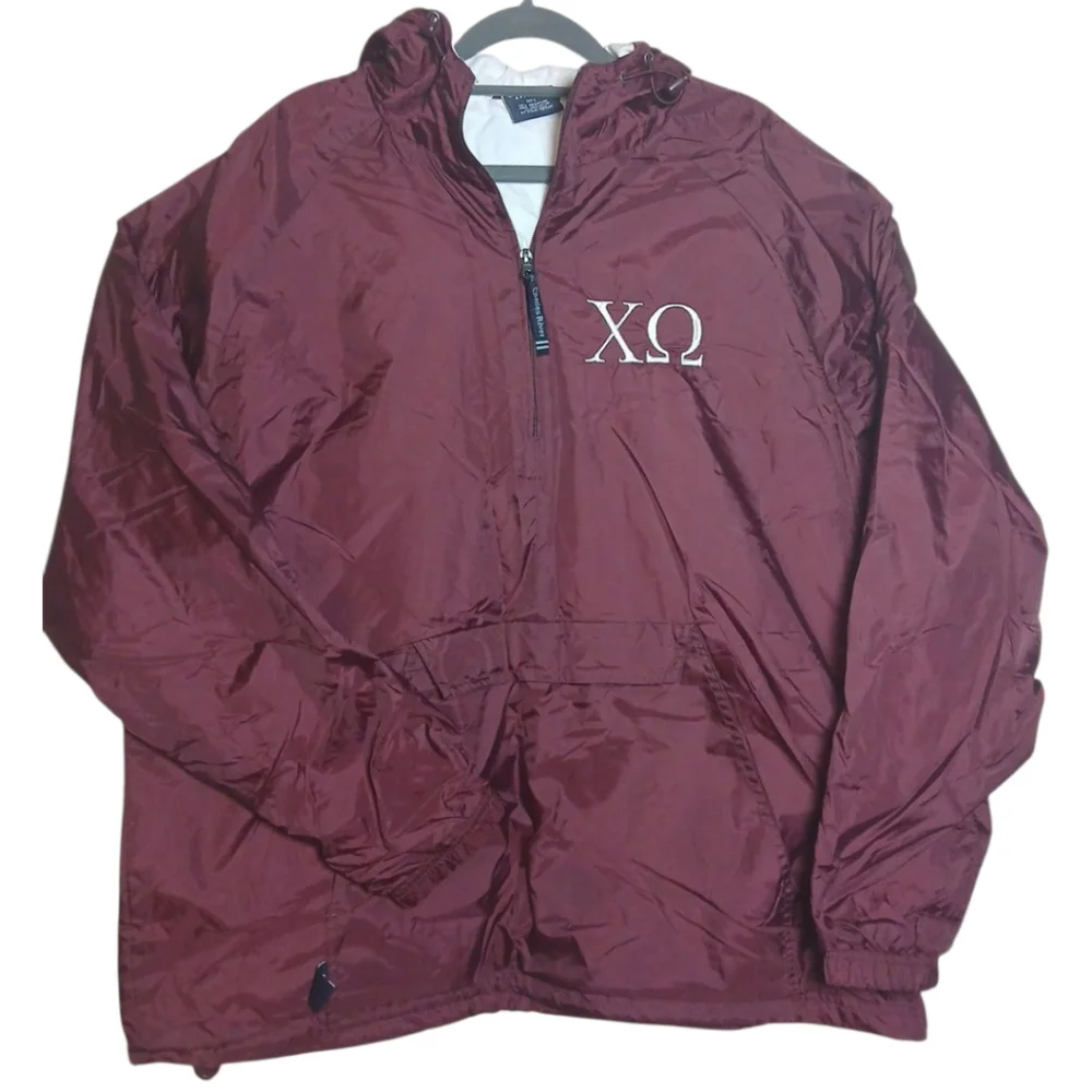 Charles River Apparel‎ Maroon Windbreaker Sz L - Picture 3 of 8